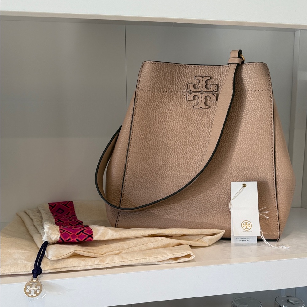 Tory Burch Beige Leather Shoulder Bag